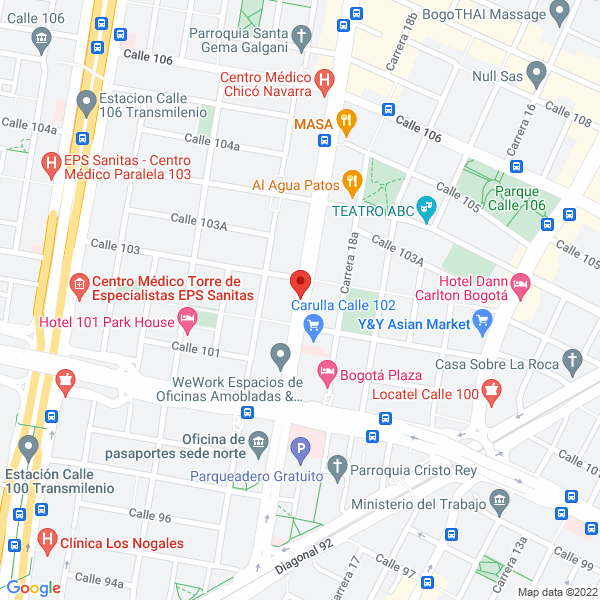 Mapa de Clínica La Sabana S.A.