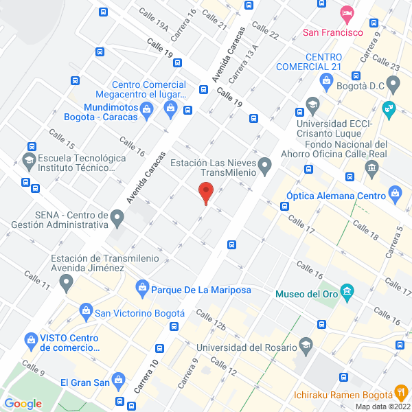 Mapa de Contactores & Braker Bogota
