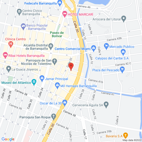 Map of Comercializadora Jatama S.A.S.