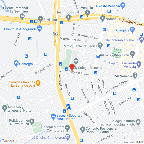 Mapa de Restaurante Nuevo Fu Wen