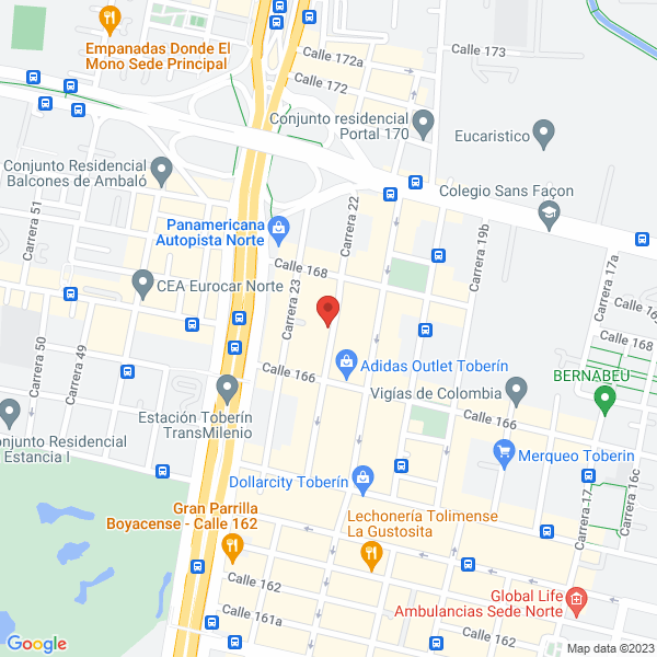 Mapa de Comercializadora Internacional T&P S.A.S.