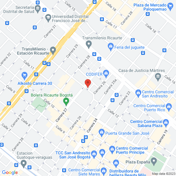 Mapa de Comercializadora Jec