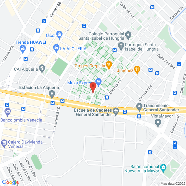 Mapa de Comercializadora Jomaga