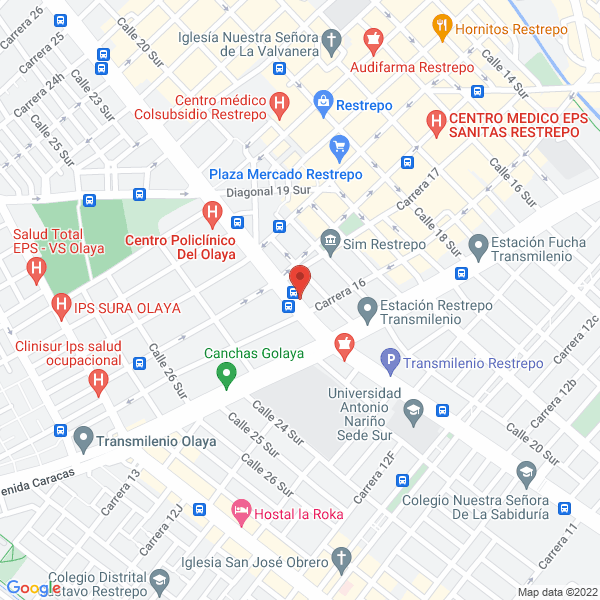 Mapa de Confecciones Jahertex Ltda.