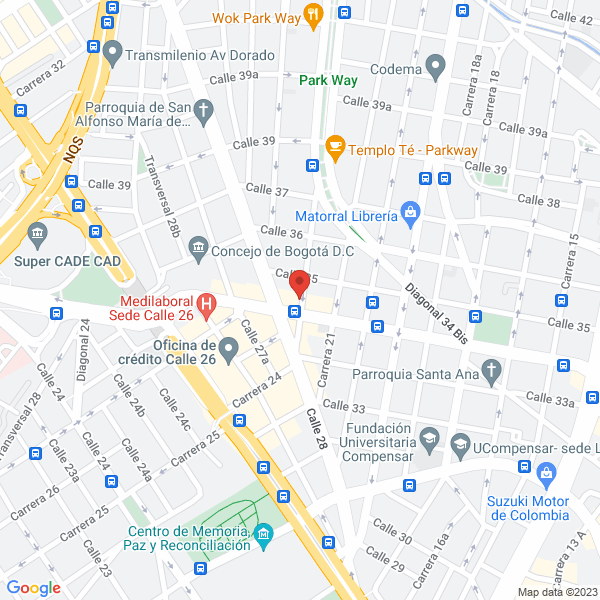 Mapa de Confederación Nacional Católica De Educación (Conaced)