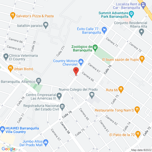 Map of Constructora Inverfin S.A.S.