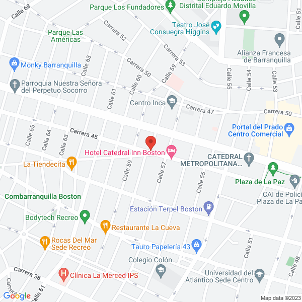Map of Comidas Rápidas Y Pizzería Parmesana Pizza