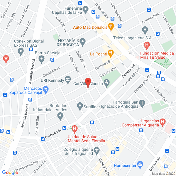 Mapa de Distribuciones Gmc Bogota & CIA. Ltda.