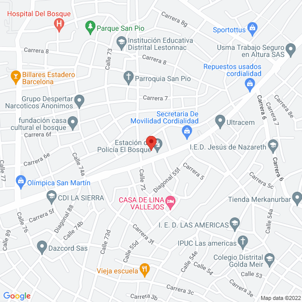 Map of Coochofal Ltda.