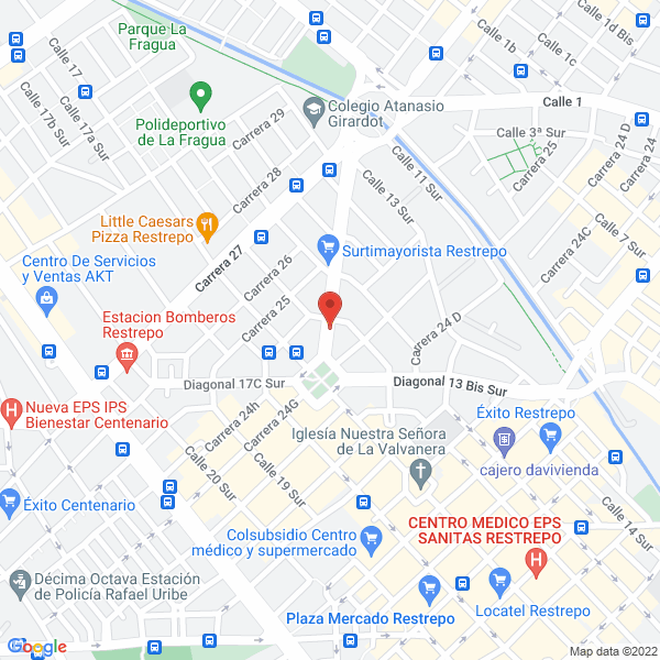 Mapa de Distríquimicos De Colombia