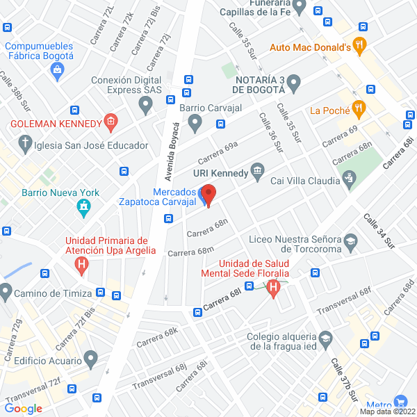 Mapa de Coraflex S.A.S.