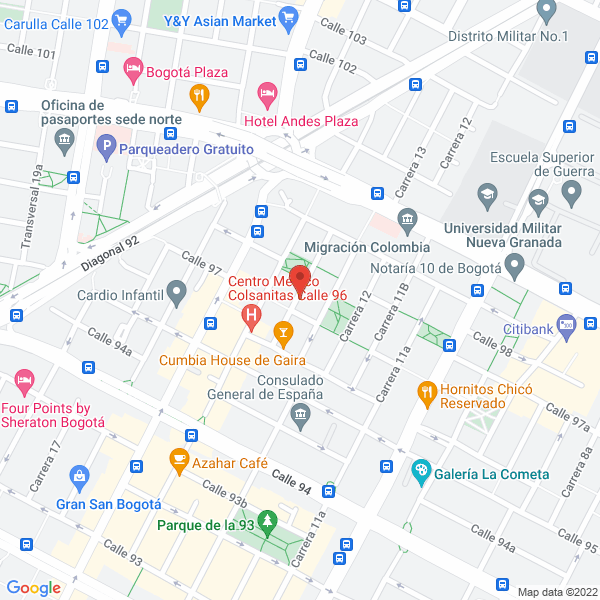 Mapa de Curadiría Urbana No. 5 Bogotá