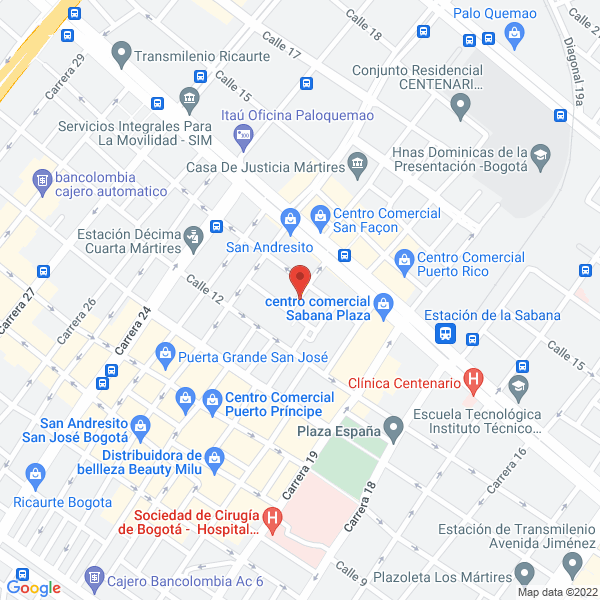 Mapa de E.A. Productos De Caucho S.A.S.