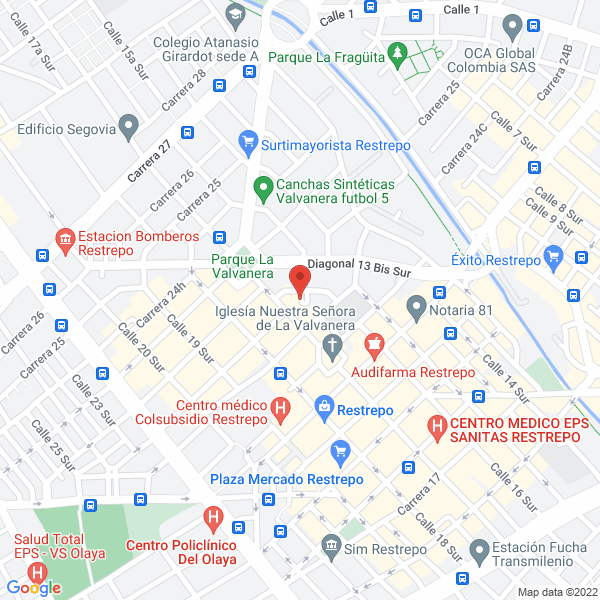 Mapa de Distribuidora Coral & Cía. Ltda