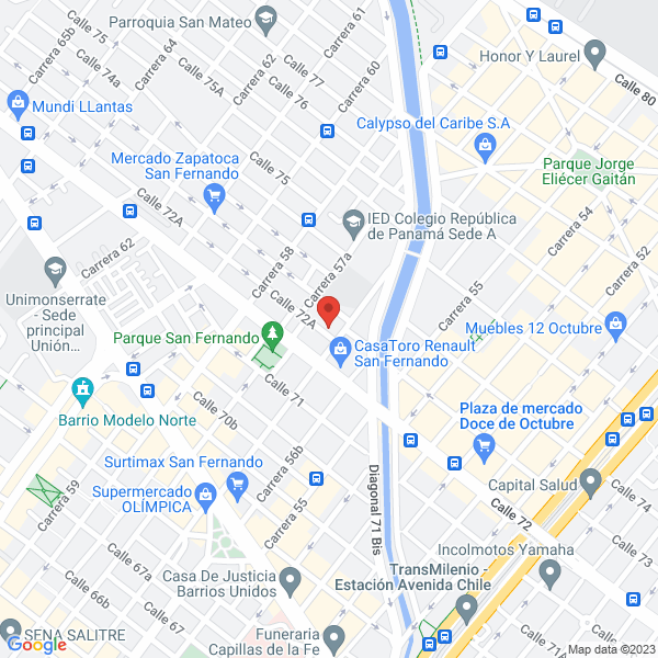 Mapa de Distovar Ltda.