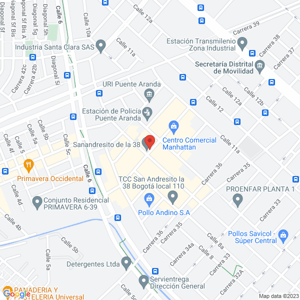 Mapa de Distribuciones Y Representaciones Tecnoelectronic S.A.S.