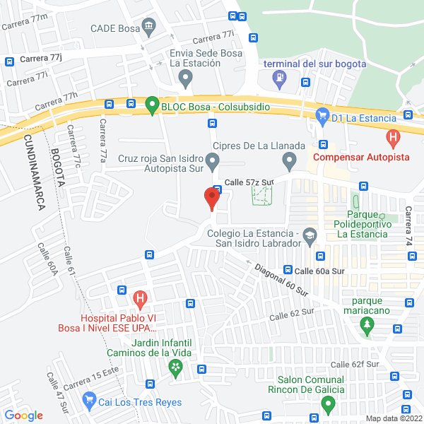 Mapa de Fabricartón E.U