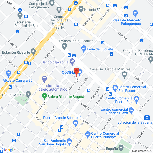 Mapa de Ferretería Válvulas Y Accesorios S.A.S.