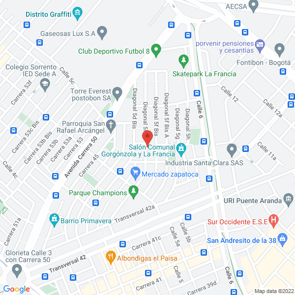 Mapa de Ferrobernal S.A.S.