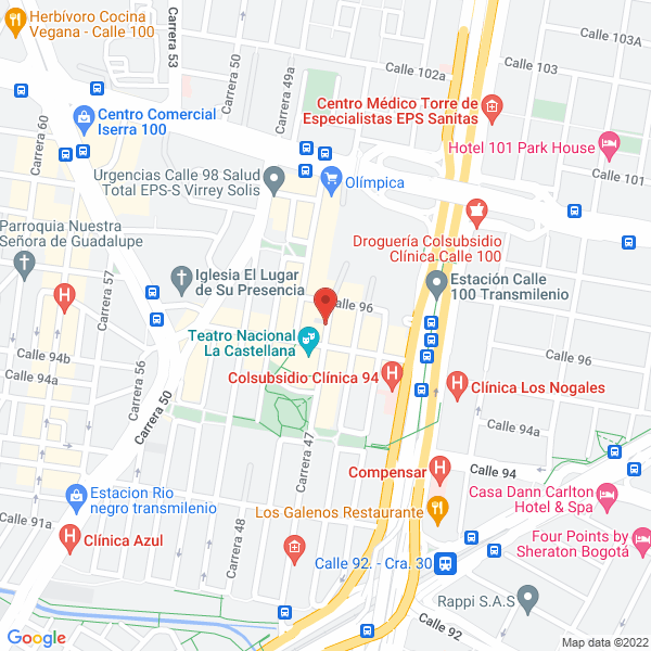 Mapa de Gimnasio Infantil Bilingüe Bronny Tait