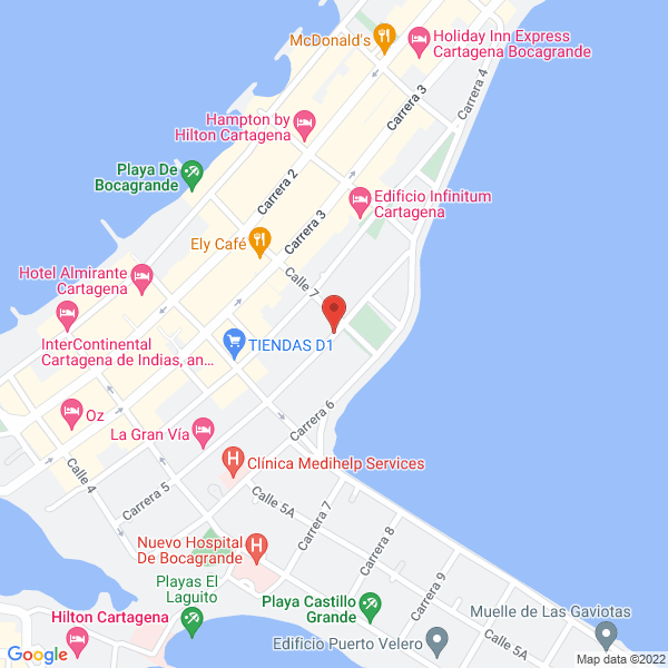 Map of Escuela De Estética Cartagena De Indias