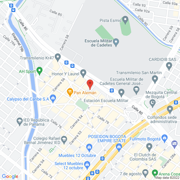 Mapa de Escuela Hogar Gaitán