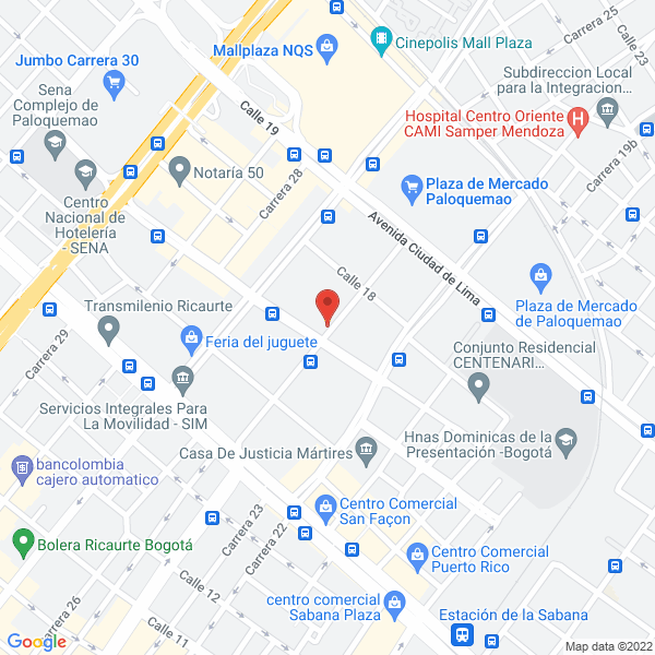 Mapa de Ferretería Camacho & Cía Ltda