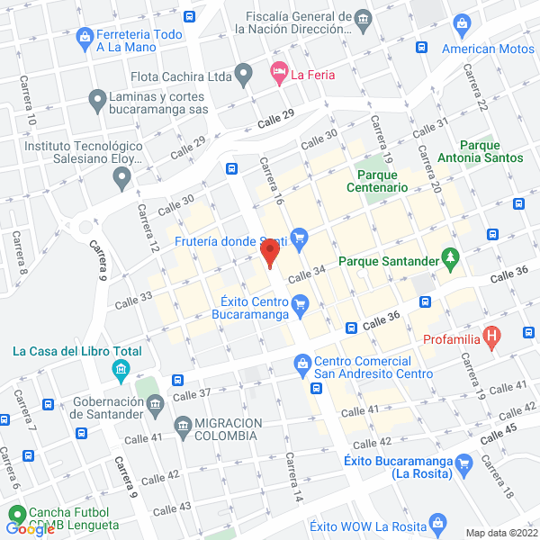 Map of Ferretería El Sol Bucaramanga