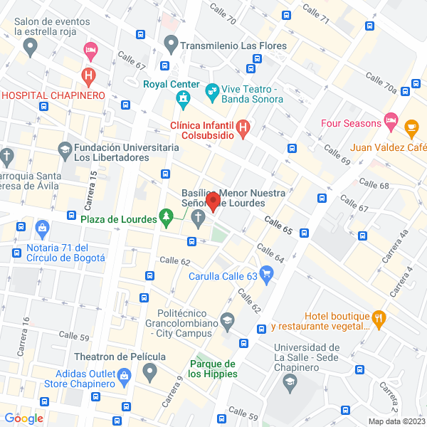 Mapa de Consultorio Ontológico Dra Nancy Gúzman