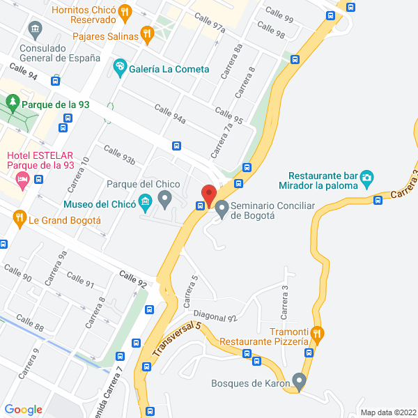 Mapa de Iglesia Capilla Del Seminario Mayor