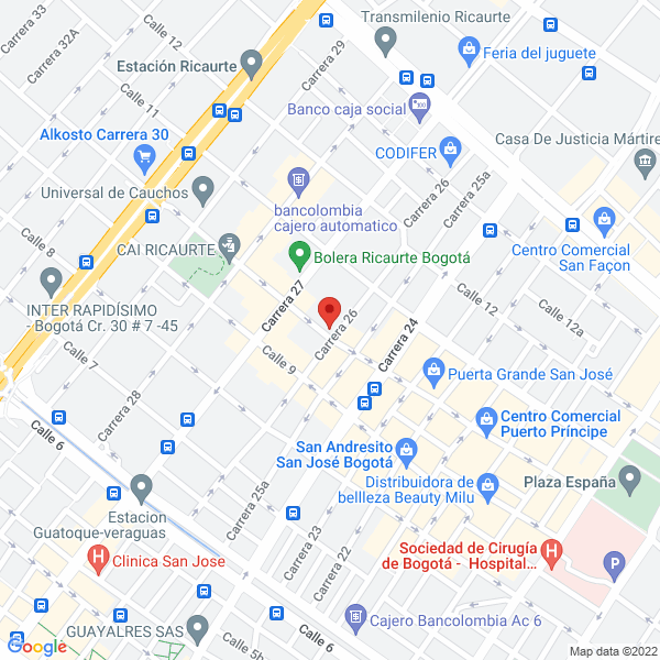 Mapa de Impetuval S.A.S