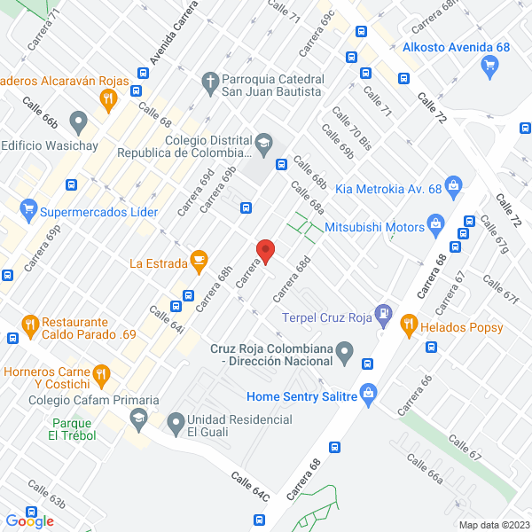 Mapa de Hogar Gerontológico Divino Redentor