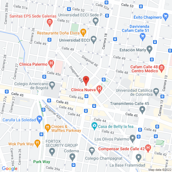 Mapa de Hogar Universitario Femenino