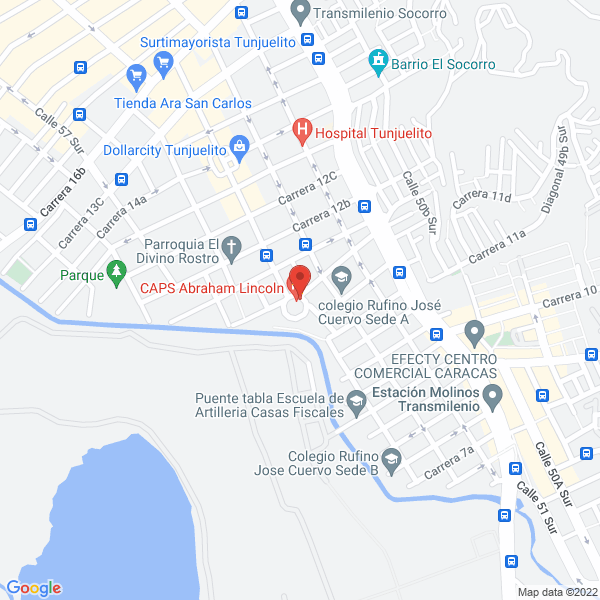 Mapa de Unidad Saludable Hospital Tunjuelito