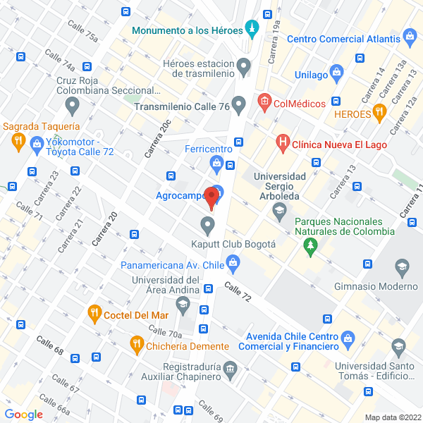 Mapa de Ingenieros Y Biologos Ltda