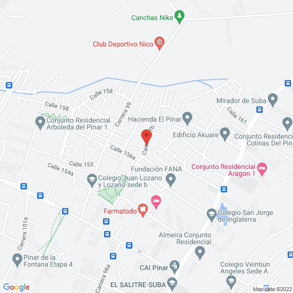 Mapa de Inducolc Bogotá