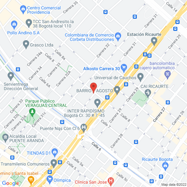 Mapa de Industrial De Terminales