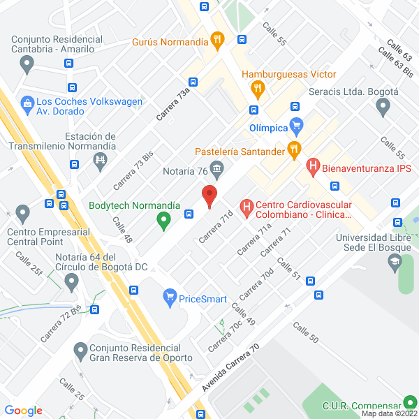 Mapa de Gimnasio Fitness Club