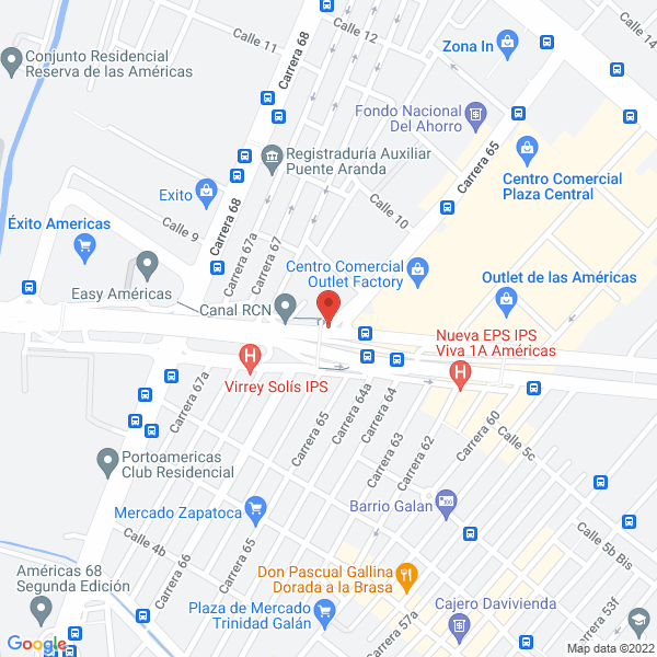 Mapa de R.C.N Television