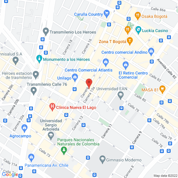 Mapa de Sensity Spa
