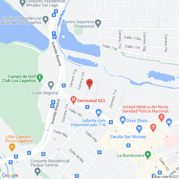 Mapa de Servicio De Grúas Ath S.A.S.
