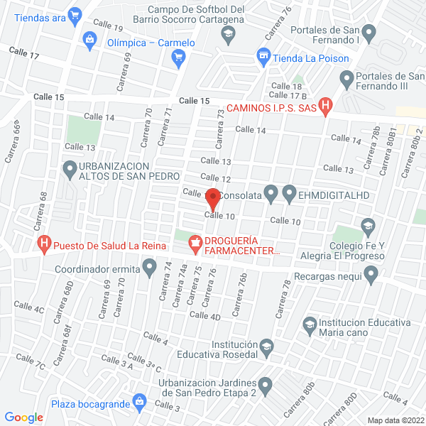 Map of Productos Caribe Ltda.