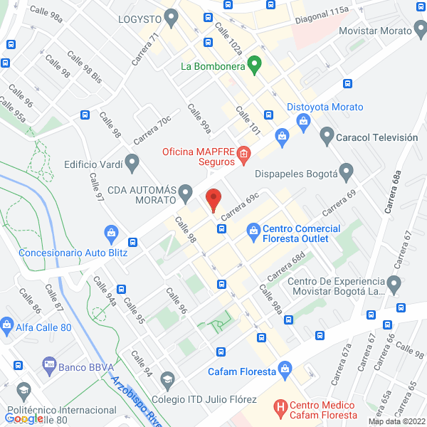 Mapa de Telecenter Panamericana Ltda.