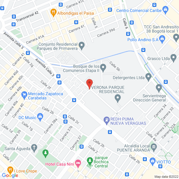 Mapa de Servialimentos Rivesco Ltda.