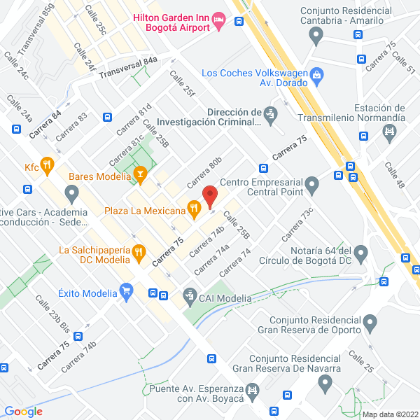 Mapa de Restaurante Modelia