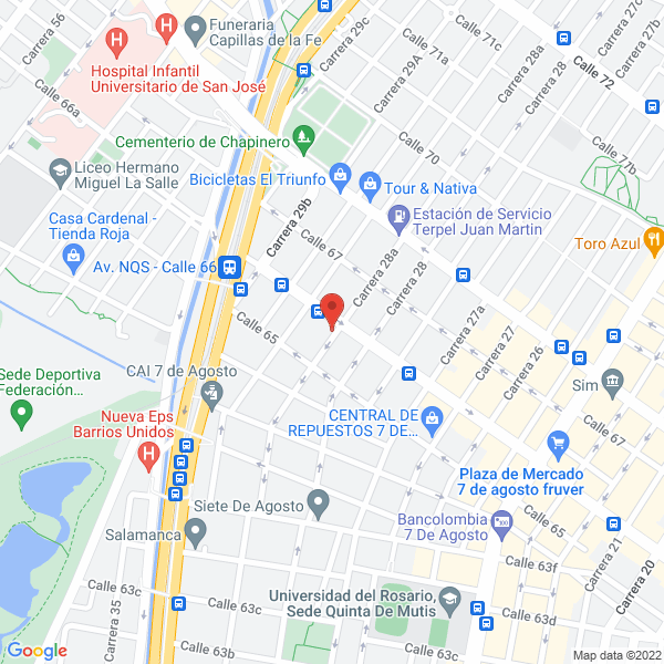 Mapa de Tecnicentro Automotriz J.J Ltda