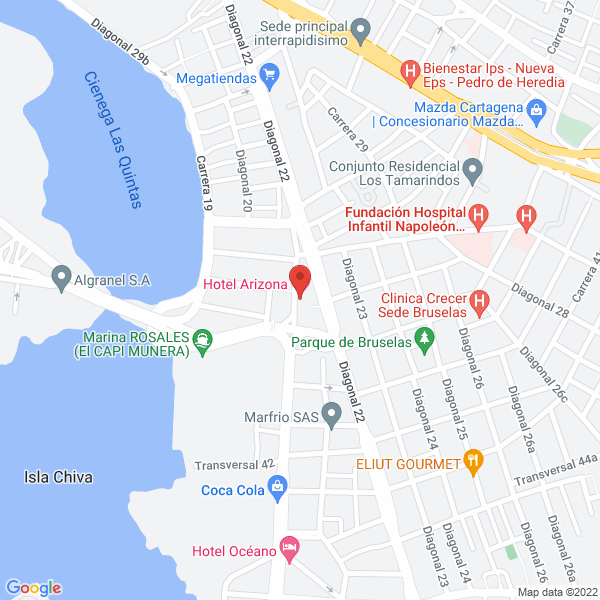 Map of Transportes Robledo Hermanos Ltda.