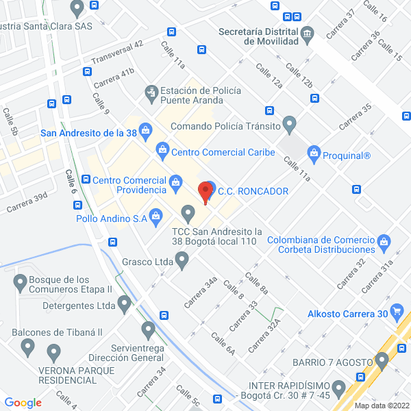 Mapa de Transportadora Uno A Ltda.