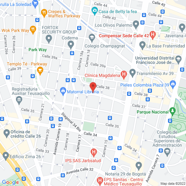 Mapa de Soccidentales S.A.S.