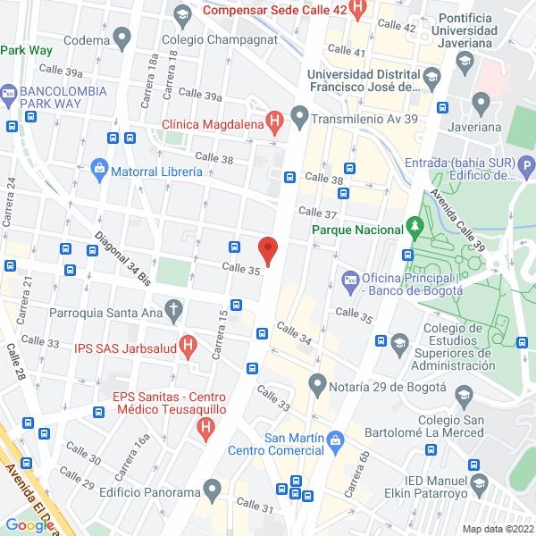 Mapa de Sociedad De San Vicente De Paúl De Bogotá